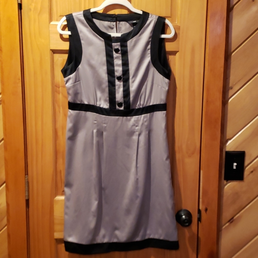 Vintage Mod Inspired metallic sily shine H&M dress